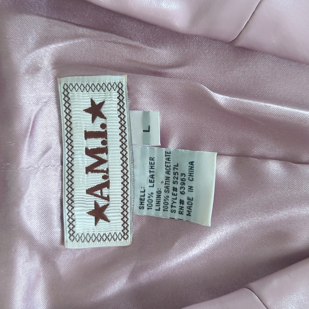 Ami Heather Leather Jacket, Us L - image 6